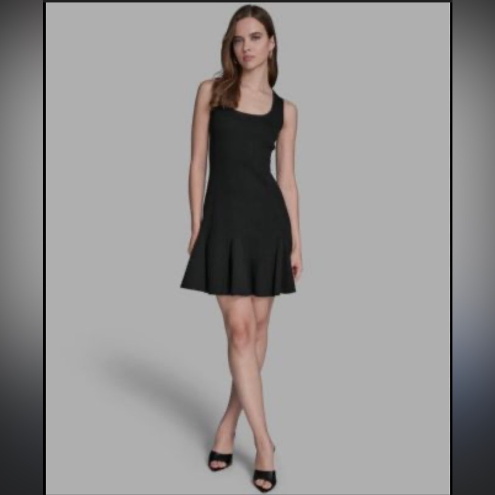 Armani Exchange Elegant Black Mini Dress